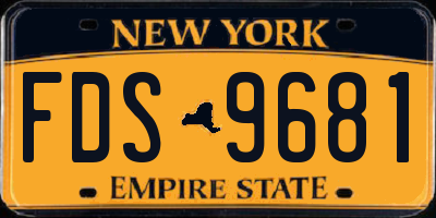 NY license plate FDS9681