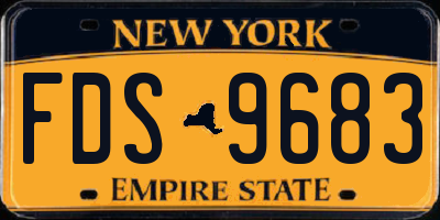 NY license plate FDS9683