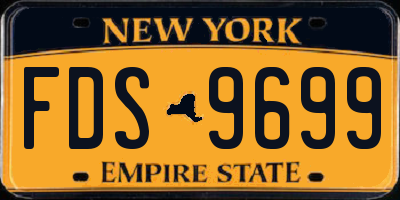 NY license plate FDS9699