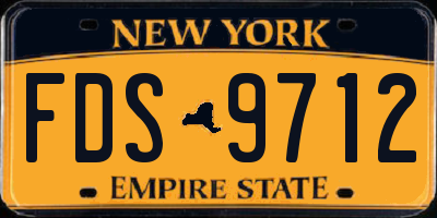 NY license plate FDS9712