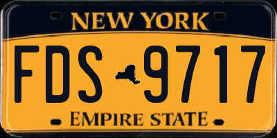 NY license plate FDS9717