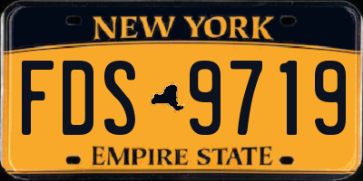 NY license plate FDS9719