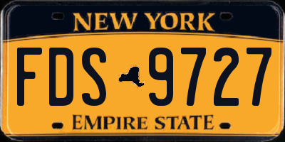 NY license plate FDS9727