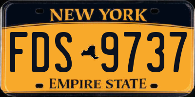 NY license plate FDS9737
