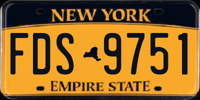 NY license plate FDS9751