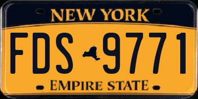 NY license plate FDS9771