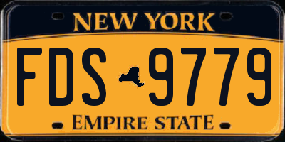 NY license plate FDS9779