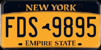 NY license plate FDS9895