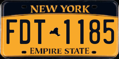 NY license plate FDT1185