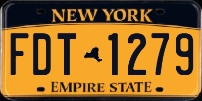 NY license plate FDT1279