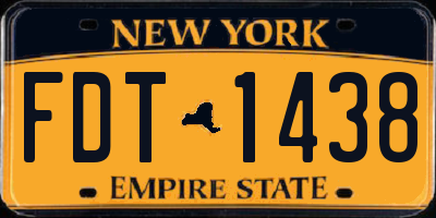 NY license plate FDT1438
