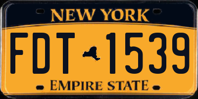 NY license plate FDT1539