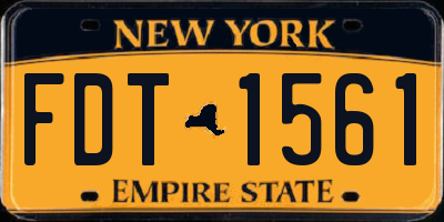 NY license plate FDT1561