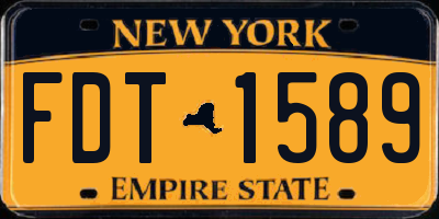 NY license plate FDT1589