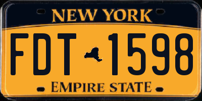 NY license plate FDT1598