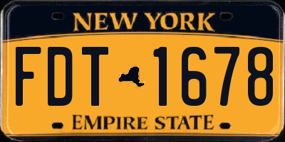 NY license plate FDT1678