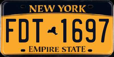 NY license plate FDT1697