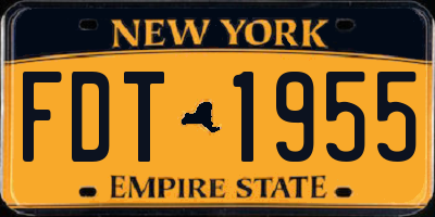 NY license plate FDT1955