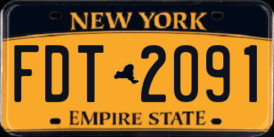 NY license plate FDT2091