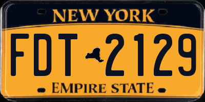 NY license plate FDT2129