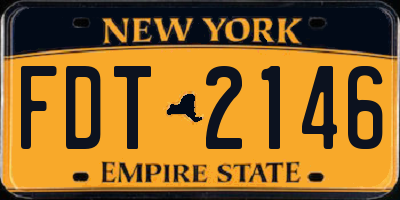 NY license plate FDT2146