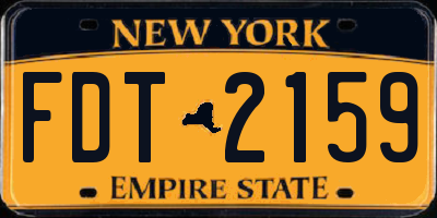 NY license plate FDT2159