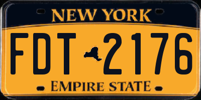 NY license plate FDT2176
