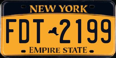 NY license plate FDT2199