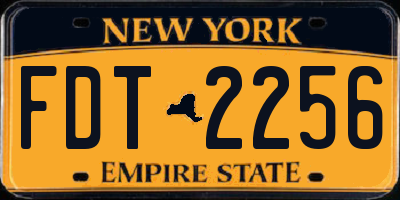 NY license plate FDT2256