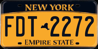 NY license plate FDT2272
