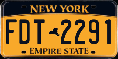 NY license plate FDT2291