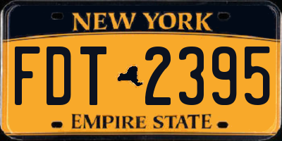 NY license plate FDT2395