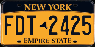 NY license plate FDT2425