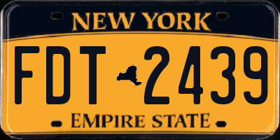NY license plate FDT2439