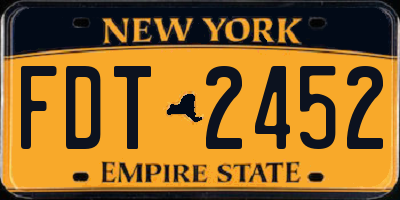 NY license plate FDT2452