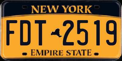 NY license plate FDT2519