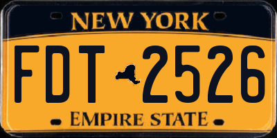NY license plate FDT2526