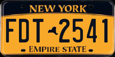 NY license plate FDT2541