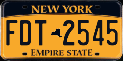 NY license plate FDT2545
