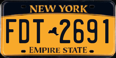 NY license plate FDT2691