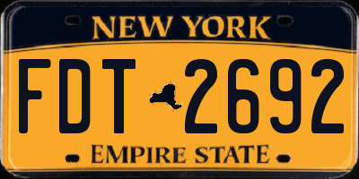 NY license plate FDT2692