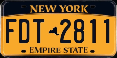 NY license plate FDT2811