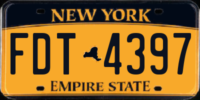 NY license plate FDT4397