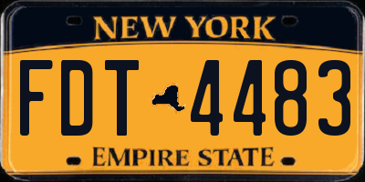 NY license plate FDT4483