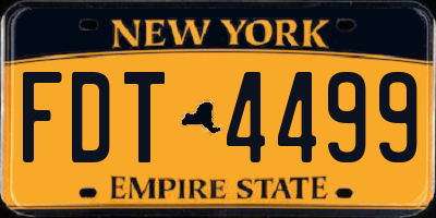 NY license plate FDT4499