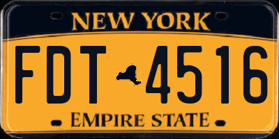 NY license plate FDT4516