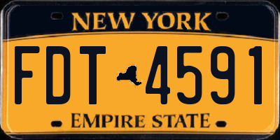 NY license plate FDT4591
