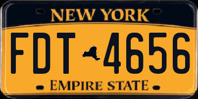 NY license plate FDT4656