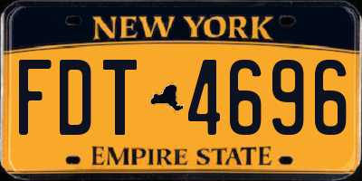 NY license plate FDT4696