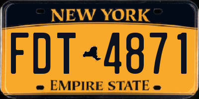 NY license plate FDT4871